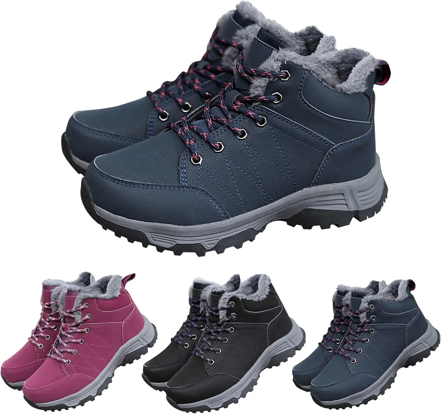 Work Boots for Men Waterproof Hiking Sneakers Ankle Ladies Safety Toe Shoes for Women Composite Toe Winter Outdoor Botas Waterproof Non Slip Hike Grounded Footwear