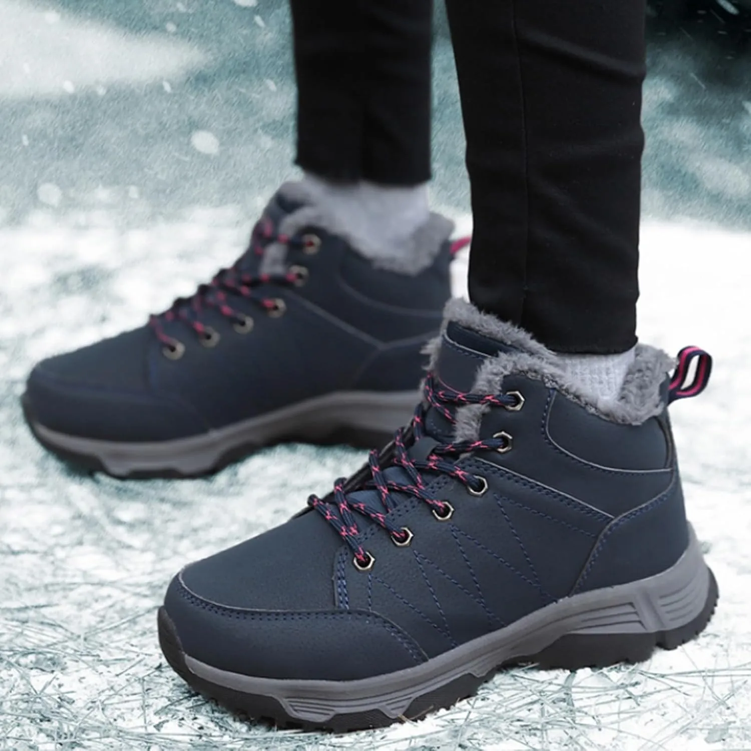 Work Boots for Men Waterproof Hiking Sneakers Ankle Ladies Safety Toe Shoes for Women Composite Toe Winter Outdoor Botas Waterproof Non Slip Hike Grounded Footwear